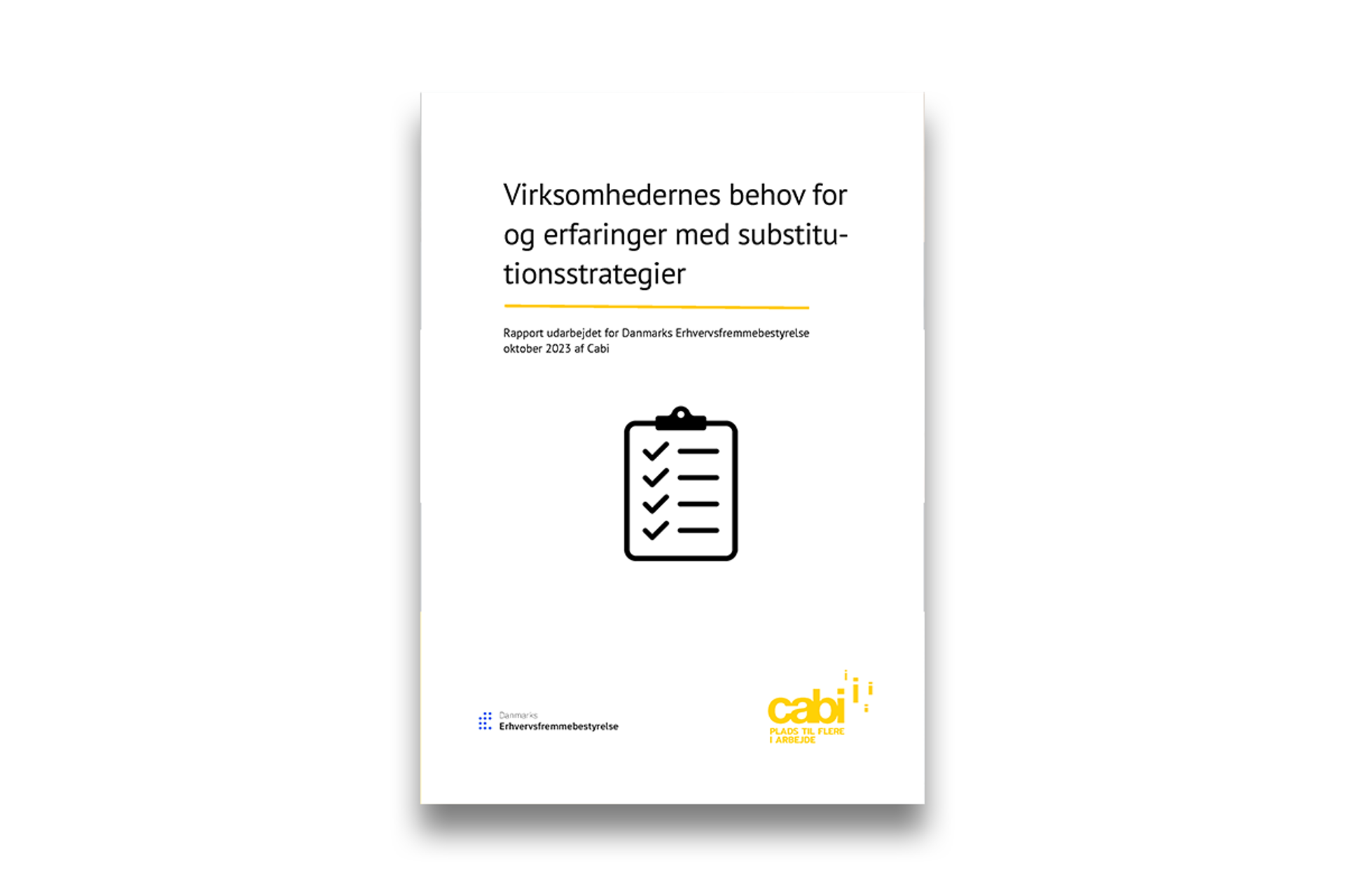 Forside af rapporten Virksomhedernes behov for og erfaringer med substitutionsstrategier 