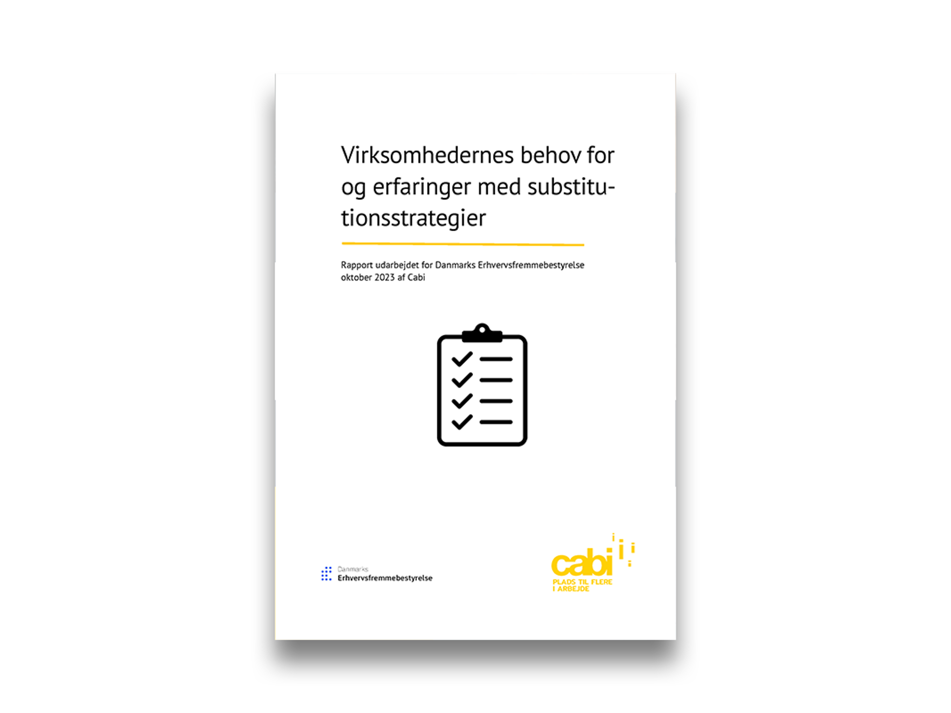 Forside af rapporten Virksomhedernes behov for og erfaringer med substitutionsstrategier 